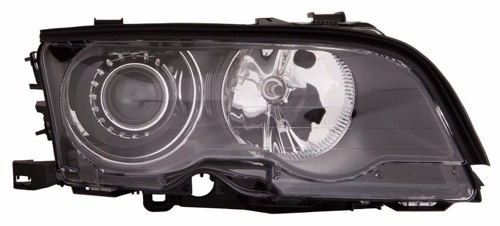 Right (Passenger) Headlight Assembly for 2000 - 2001 BMW 323Ci, Front Headlight Assembly Replacement Housing / Lens / Cover, E46 Body Code, Convertible & 2 Door Coupe, w/Xenon High-Intensity Discharge Lights, Composite,  63126904298, Replacement