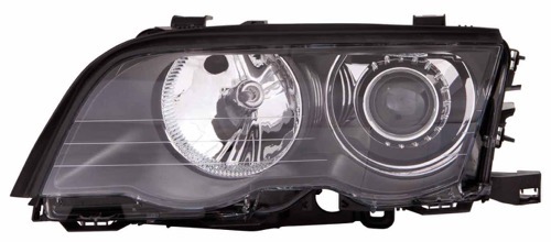 Right (Passenger) Headlight Assembly for 1999-2001 BMW 325i Front, E46 Body Code, 4 Door Wagon, with Xenon HID Lights, Composite,  63126902764, Replacement