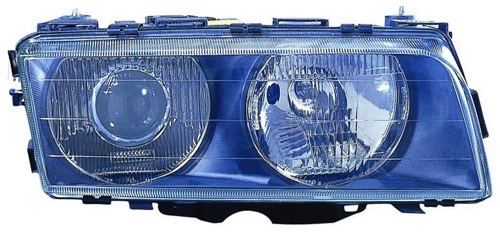 Right (Passenger) Headlight Assembly for 1995-1998 BMW 740i, Front Headlight Housing/Lens/Cover, Xenon Composite,  63128376278, Replacement