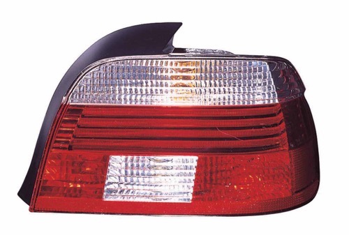Right (Passenger) Rear Tail Light Assembly Replacement Housing/Lens/Cover for 2001-2003 BMW 525i Sedan, 4-Door, w/White Turn Signal Lens;  63216902530, Replacement