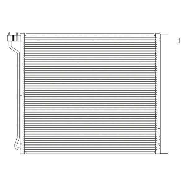 A/C Condenser for 2008 - 2014 BMW X5 E70 Series,  64509239944, Replacement