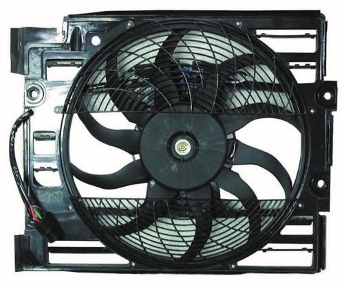 Condenser Fan for 1997 - 1998 BMW 540i, A/C Condenser Fan Replacement, Fan/Grille Assembly,  64548380780