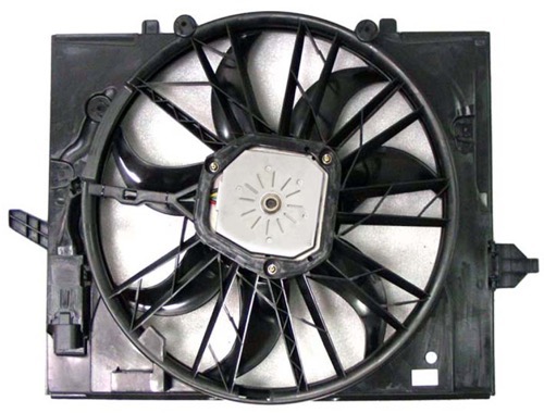 Condenser Fan/Motor Assembly for 2004-2006 BMW 525i, Automatic Transmission, A/C Condenser Fan Motor with OEM 17427524881, Replacement