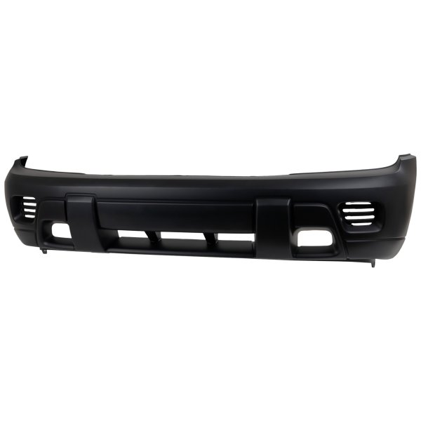 Front Bumper Cover for Chevrolet Trailblazer 2002-2009, Primed (Ready to Paint), without Fog Light Holes, Replacement