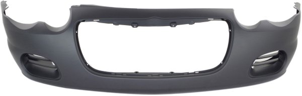 Front Bumper Cover for Chrysler Sebring Convertible 2004-2006, Without Fog Light Holes, Primed (Ready to Paint), Replacement