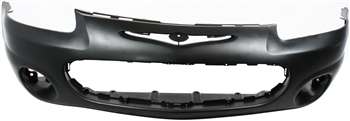 Front Bumper Cover for Chrysler Sebring 2001-2003, Primed (Ready to Paint), with Fog Light Holes, Convertible, Replacement