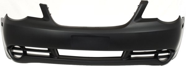 Front Bumper Cover for Chrysler Sebring Convertible/Sedan, 2007-2010, Primed (Ready to Paint), Without Fog Light Holes, Replacement