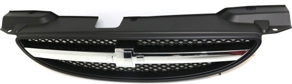 Grille for Chevrolet AVEO 2004-2007, Painted Black Shell and Insert with Chrome Center Bar, Replacement