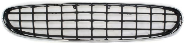 Grille for 2001-2003 Sebring Sedan, Plastic Material, Chrome Shell with Painted Black Insert, Replacement