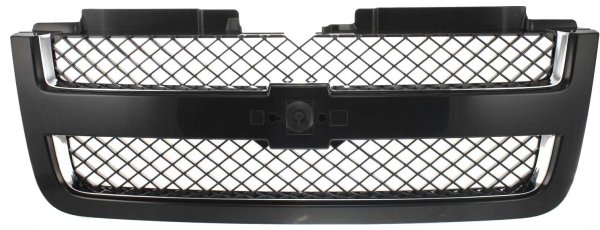 Grille for Chevrolet Trailblazer LT Model (2006-2009), Paint to Match Shell and Insert, with Chrome Insert Opening Molding, Replacement