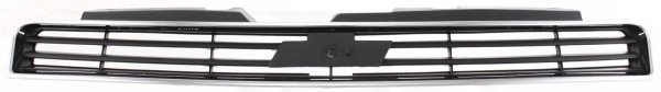 Grille for Chevrolet Impala (2006-2011) and Monte Carlo (2006-2007), Chrome Shell with Dark Gray Insert, Excludes SS Model, Replacement