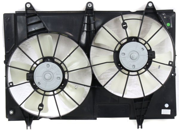 Radiator Fan Shroud Assembly for Cadillac CTS 2004-2007, Dual Fan, 3.6 Liter/6.0 Liter Engine, Replacement