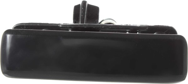 Front Exterior Door Handle for Chevrolet Astro/GMC Safari 1992-2005, Left (Driver), Smooth Black Metal w/o Keyhole, Plastic Rod Retainer, Replacement
