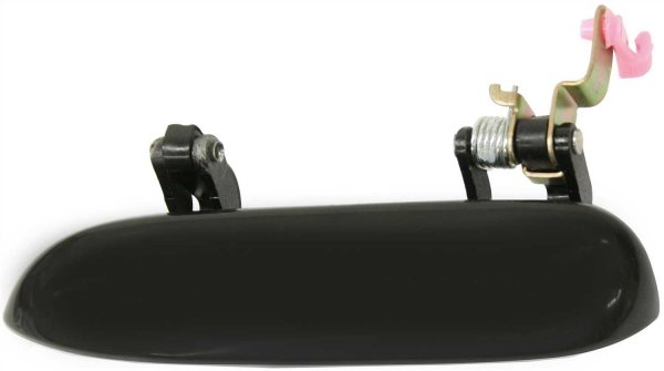 Front Exterior Door Handle for Chevrolet Lumina (1995-2001), Buick Rendezvous (2002-2007), Left (Driver), Smooth Black Plastic, Replacement