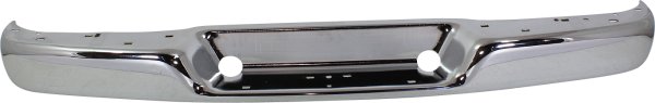 Step Bumper Face Bar for GMC Express/Savana (1996-2023), Chrome, Without Pad, With Pad Provision, Without Mounting Bracket, Excludes Object Sensor Holes, for Base/LS/SLE Models, Replacement