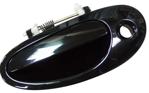 Exterior Front Right (Passenger) Door Handle for 2000 - 2005 Dodge Neon, Black, Without Keyless Entry,  QA38TZZAF, Replacement