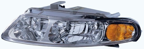 Left (Driver) Headlight Assembly for 1997 - 2000 Chrysler Sebring, Front Headlight Replacement Housing / Lens / Cover, 2 Door Coupe, Composite, OEM (OEM): MR485677, Replacement