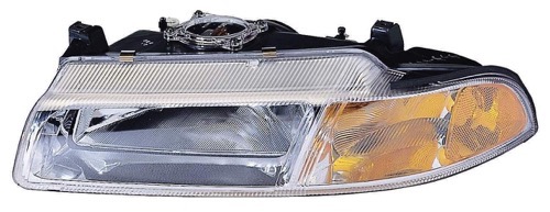 Right (Passenger) Headlight Assembly for 1995 - 1996 Dodge Stratus - Front Replacement Housing, Lens, Cover, Standard Beam Pattern, Composite,  4630150