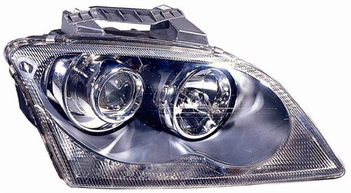 Headlight Assembly for 2004 Chrysler Pacifica, Right (Passenger) Side, Front, Halogen with Projector Type, Composite,  4857850AA, Replacement