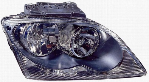 Right (Passenger) Headlight Assembly for 2004 - 2006 Chrysler Pacifica, Front Replacement Housing/Lens/Cover, Halogen without Projector Type, Composite,  4857850AE, Replacement.