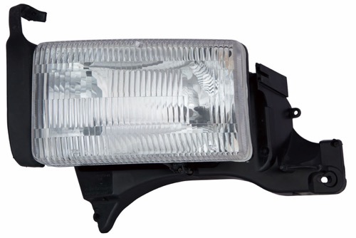 Left (Driver) Headlight Lens/Housing for 1994 - 2001 Dodge Ram 1500, Front Assembly Replacement Housing / Lens / Cover - Laramie, ST, WS Models -  55054781AH, Replacement