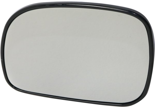Mirror Glass Left (Driver) for 1996-2007 Dodge Caravan/Grand Caravan, Chrysler Town and Country, Plymouth Voyager, Non-Heated, with Backing Plate, Replacement