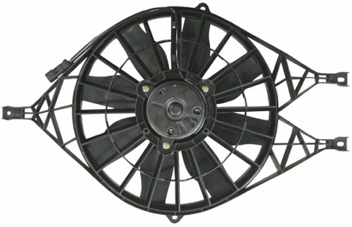 Radiator Cooling Fan Assembly for 2000 - 2004 Dodge Durango Engine (4.7L V8 SOHC, 5.9L V8) Electric, without Shrouds,  52030033AD, Replacement