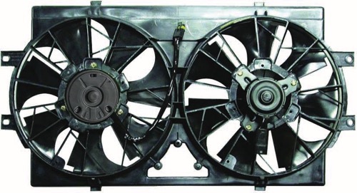Radiator Cooling Fan Assembly for 1995 - 1999 Chrysler Cirrus Engine, 2.5L V6, Dual Fan Assembly with Module Stamped 4662156,  CH3115126, Replacement