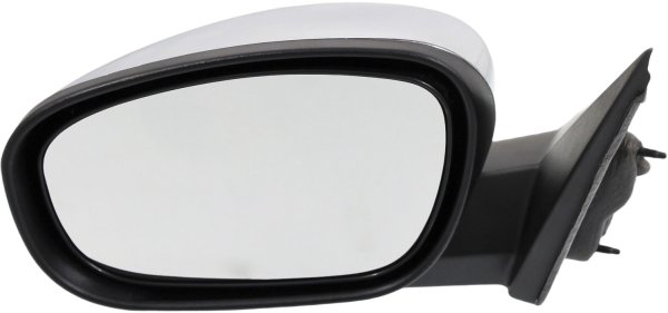 Power Mirror for Dodge Charger 2006-2010, Chrysler 300 2005-2010, Left (Driver Side), Manual Folding, Heated, Chrome, Replacement