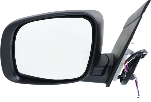 Power Mirror for 2008-2010 Dodge Grand Caravan/Chrysler Town & Country, Left (Driver), Manual Folding, Heated, Chrome, with Memory and Signal Light, Replacement