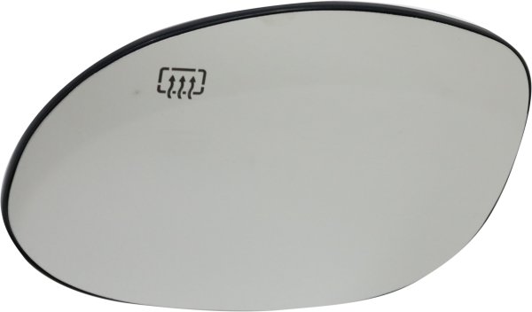 Heated Mirror Glass for Chrysler PT Cruiser 2004-2010, Left (Driver), Convertible/Wagon with Backing Plate, Replacement