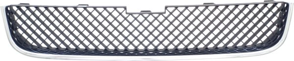 Front Bumper Grille for Chevrolet Uplander 2005-2009, Lower, with Chrome Shell and Textured Dark Gray Insert, Replacement