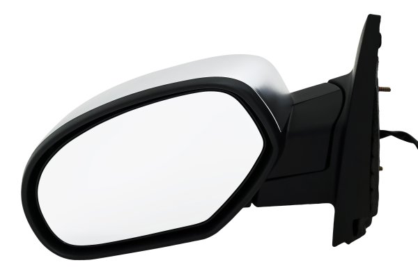 Power Mirror for Chevrolet Silverado 2007-2013 / Suburban 2007-2014, Left (Driver), Non-Towing, Manual Folding, Heated, Chrome, without Memory, with Puddle Light and Signal Light, Replacement