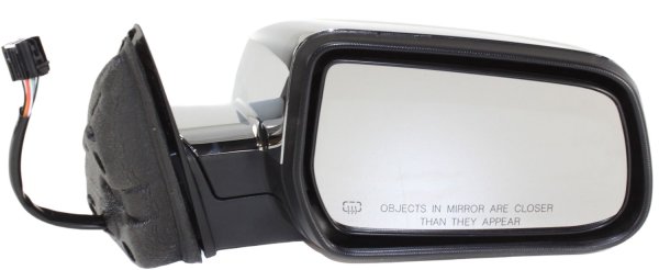Power Mirror for 2010-2014 Equinox/Terrain, Right (Passenger) Side, Manual Folding, Heated, Chrome, with Memory, without Blind Spot Feature, Replacement
