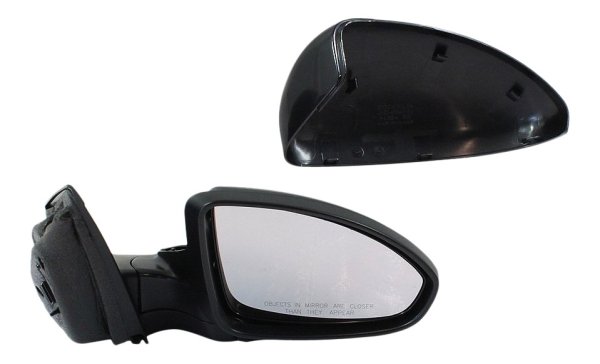 Car Mirror for Chevrolet Cruze 2011-2015 and Cruze Limited 2016 - Right (Passenger) Side, Power Control, Manually Folding, Non-Heated, Paintable, Replacement