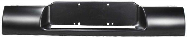 Step Bumper Face Bar for Chevrolet S10 Pickup 1994-2003, Without Pad, With Pad Provision, Without Mounting Bracket, Powdercoated Black, Stepside, Replacement