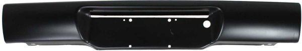 Step Bumper Face Bar for Chevrolet S10 Blazer 1995-1997, Without Pad, With Pad Provision, Without Mounting Bracket, Powdercoated Black Replacement