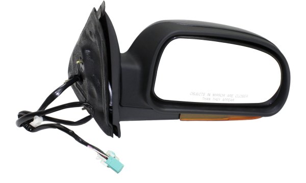 Power Mirror for Chevrolet Trailblazer 2002-2003, Right (Passenger), Manual Folding, Heated, Textured, with Signal Light, without Memory, Replacement