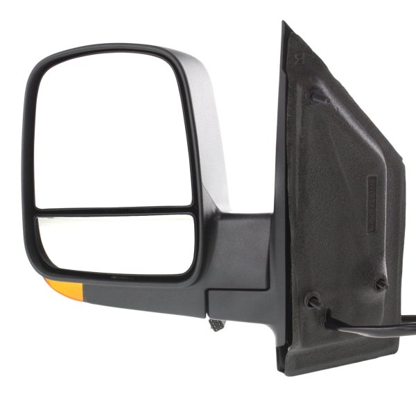 Power Mirror for GMC Express/Savana Van 2008-2023, Left (Driver), Non-Towing, Manual Folding, Heated, Textured, Standard Type, with Signal Light, Replacement