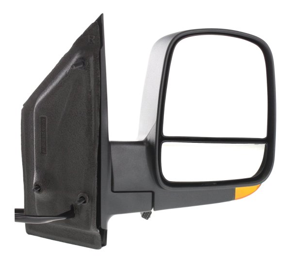 Right (Passenger) Mirror for Express/Savana Van GMC/Chevrolet (2008-2023), Non-Towing, Power Operated, Manual Folding, Heated, Textured Finish, Standard Type, with Signal Light, Replacement