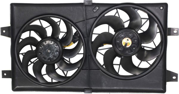 Radiator Fan Assembly for 2001-2006 Sebring/Stratus Sedan/Convertible Models, Dual Fan, Replacement