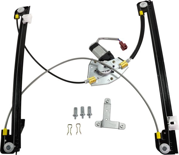 Front Window Regulator with Motor for Dodge Caravan 1996-2000, Left (Driver) Side, Power Glass, Replacement