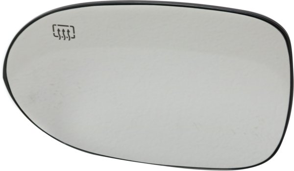 Heated Mirror Glass with Backing Plate for Dodge Caliber (2007-2012), Jeep Compass MK (2007-2017), Left (Driver), Replacement