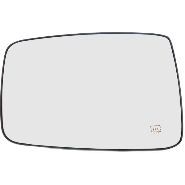 Heated Non-Towing Mirror Glass for Dodge RAM 1500 (2010-2022) & 2500 (2010-2018), Left (Driver), without Auto-Dimming & without Towing Package, Includes 1500 Classic (2019-2022), with Backing Plate, Replacement