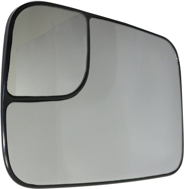 Replacement Towing Mirror Glass for Dodge Full Size Pickup 1500 (2005-2008) / 2500/3500 (2005-2009), Left (Driver), Non-Heated, Suitable for all Cab Types, with Towing Package, Incl. Backing Plate