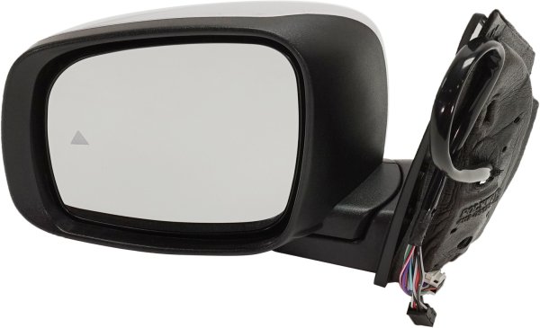 Power Mirror for Dodge Grand Caravan/Chrysler Town and Country 2009-2016, Left (Driver), Manual Folding, Heated, Chrome, with Blind Spot Detection, Memory, and Signal Light, without Side Object Sensor, Replacement