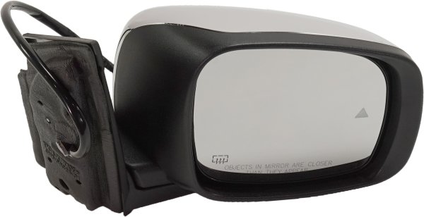 Power Mirror for Dodge Grand Caravan/Chrysler Town & Country 2009-2016, Right (Passenger), Manual Folding, Heated, Chrome, with Blind Spot Detection and Signal Light, without Memory and Side Object Sensor, Replacement