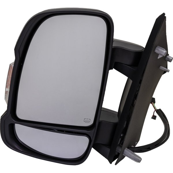 Power Non-Towing Mirror for ProMaster Van 2014-2023, Left (Driver) Side, Power Folding, Heated, Textured, Non-Extended, with Signal Light, Replacement
