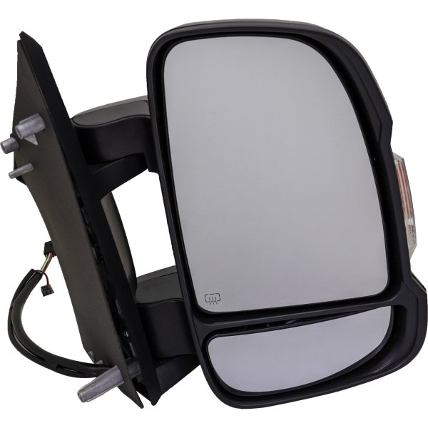 Power Folding Heated Mirror for Dodge ProMaster Van 2014-2023, Right (Passenger) Side, Non-Towing, Textured, Non-Extended, with Signal Light, Replacement