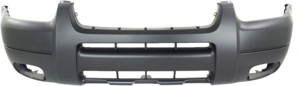 Front Bumper Cover for Ford Escape 2002-2004, Primed (Ready to Paint), with Fog Light Holes, XLT/Limited Editions (with Fender Flares), Replacement